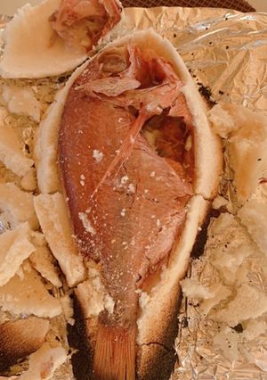 グリルで塩釜焼き研究-レシピのメイン写真