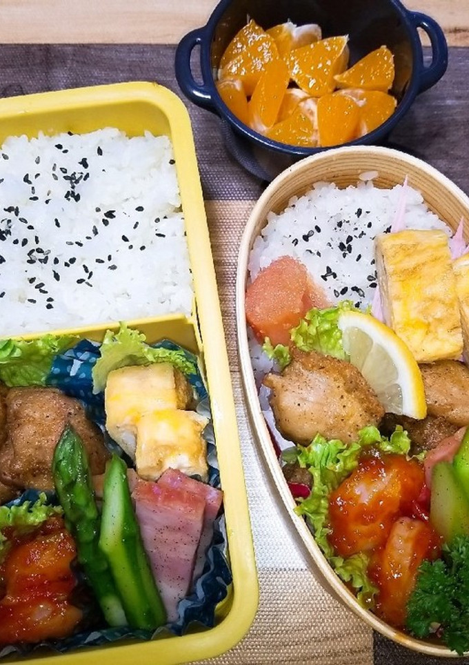 息子と娘のお弁当　R4.1.4-レシピのメイン写真