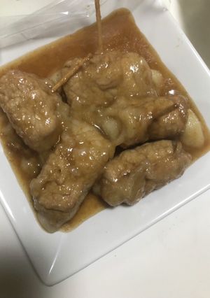 お餅消費☆おかずに☆子供喜ぶ豚餅串☆-レシピのメイン写真