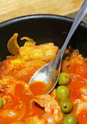 豚とオリーブのトマト煮-レシピのメイン写真