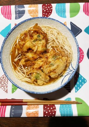 かき揚げのせ白石温麺-レシピのメイン写真