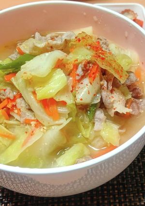 ■豚キャベツの旨味噌うどん-レシピのメイン写真