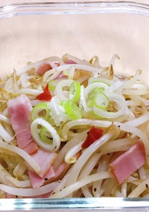 もやしとベーコンのペペロンチーノ-レシピのメイン写真