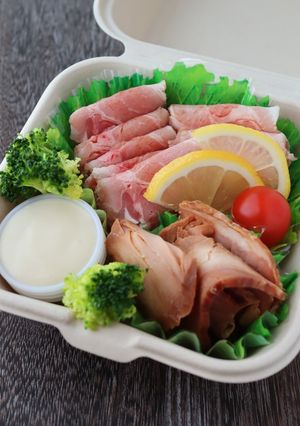 チーズソースで味わう豚の2種盛り-レシピのメイン写真
