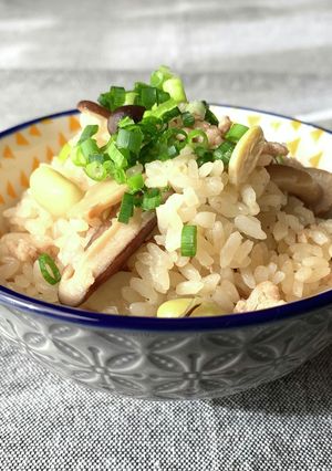 きのこ&肉そぼろの炊き込みご飯-レシピのメイン写真