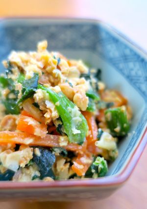 ヨーグルトで⁈煎り大豆の味噌マヨ和え風-レシピのメイン写真