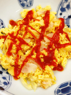 【病院】ベーコンエッグ【給食】-レシピのメイン写真
