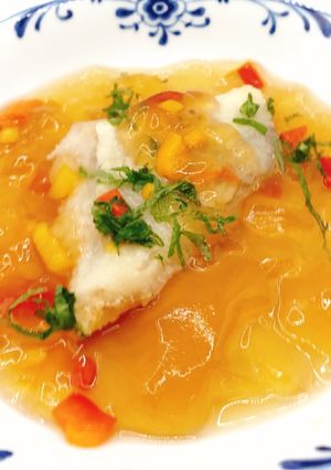 【病院】白身魚和風ジュレソース【給食】-レシピのメイン写真