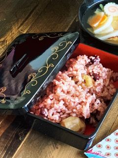 炊飯器で栗入りお赤飯-レシピのメイン写真