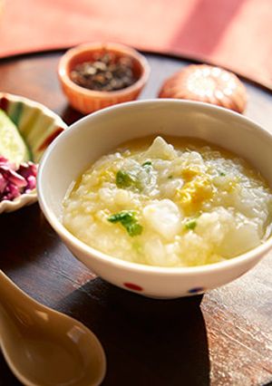 子どもも食べやすい！七草たまご粥-レシピのメイン写真