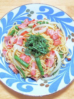 ベーコンの旨味と乾燥トマトの酸味でパスタ-レシピのメイン写真