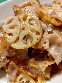 カリカリ☆豚肉れんこん炒め-レシピのメイン写真