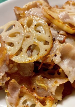 カリカリ☆豚肉れんこん炒め-レシピのメイン写真