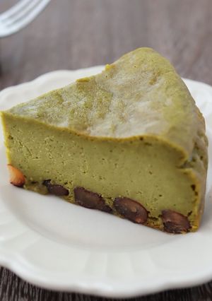 甘納豆の抹茶チーズケーキ-レシピのメイン写真
