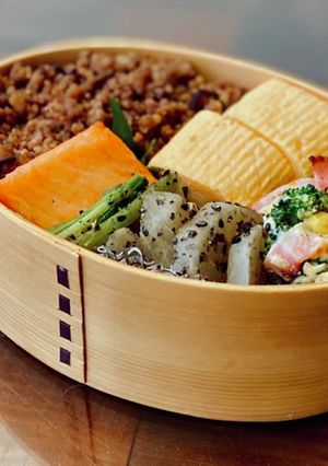 わっぱ弁当＊椎茸入りの肉そぼろ-レシピのメイン写真