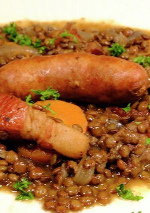 フレンチ食堂のレンズ豆の煮込み-レシピのメイン写真