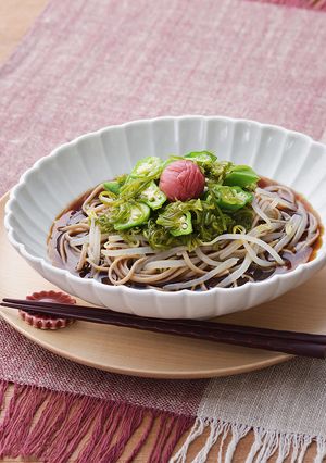 ねばねばシャキシャキ梅そば-レシピのメイン写真