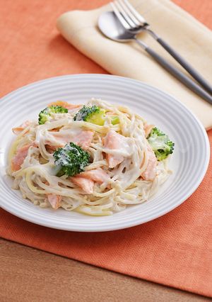 カサ増し!鮭クリームパスタ-レシピのメイン写真