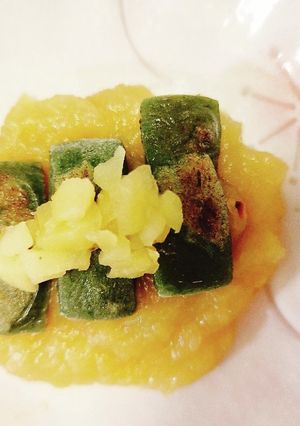 餅リメイク♪芋リンゴ餡のせ♡-レシピのメイン写真