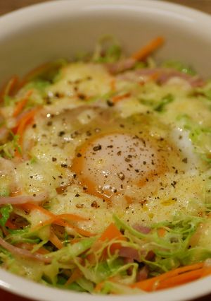 レンジで簡単!千切りキャベツの温サラダ-レシピのメイン写真
