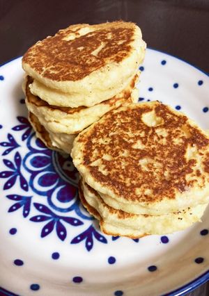 栗の甘露煮シロップ使用！米粉ホットケーキ-レシピのメイン写真