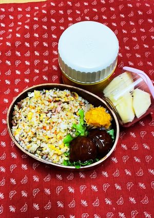 1/4 チャーハンとスープ弁当-レシピのメイン写真