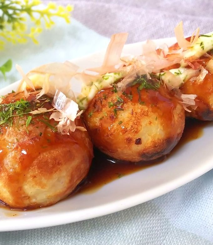 たこ焼き風 もち明太チーズ焼き-レシピのメイン写真
