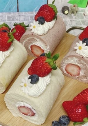 卵白消費ノンオイルシフォンロールケーキ-レシピのメイン写真