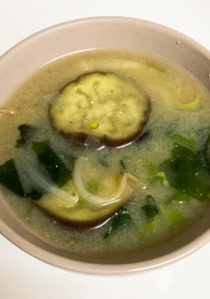 菜の花と茄子のみそ汁-レシピのメイン写真