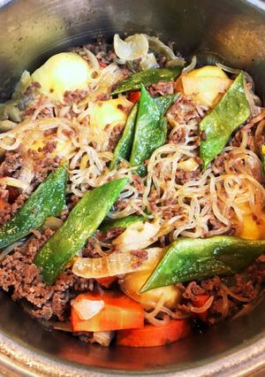 すき焼きのタレで！ひき肉で作る肉じゃが-レシピのメイン写真