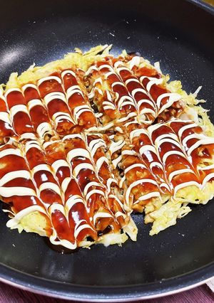卵とおからパウダーのお好み焼き-レシピのメイン写真