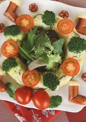 ポキポキウィンナーで華やかポテトサラダ-レシピのメイン写真