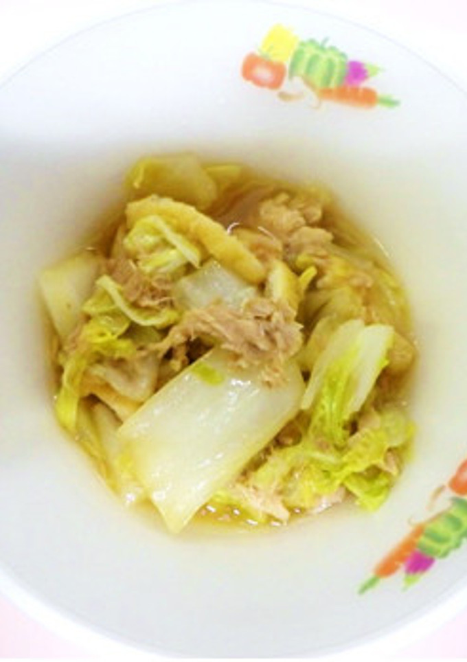 白菜とツナの煮物　★宇都宮学校給食-レシピのメイン写真