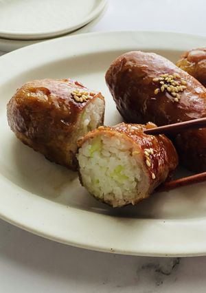 シャキシャキ!キャベツごはんの肉巻き-レシピのメイン写真