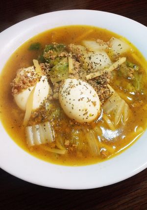 絶品☆挽き肉と白菜のカレースープ-レシピのメイン写真