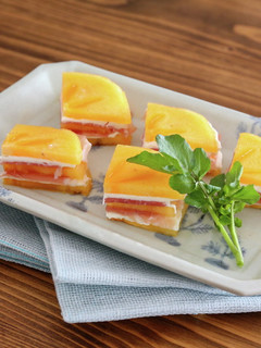 おけさ柿とチーズのミルフィーユ-レシピのメイン写真