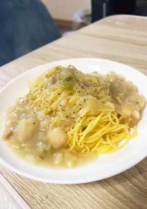 簡単クラムチャウダーパスタ-レシピのメイン写真