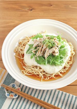 ささみのゆず胡椒風味と豆腐干とろろがけ-レシピのメイン写真