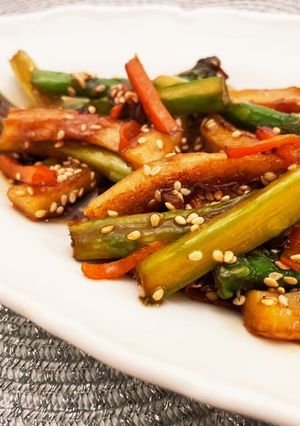 アスパラとちくわのピリ辛炒め-レシピのメイン写真