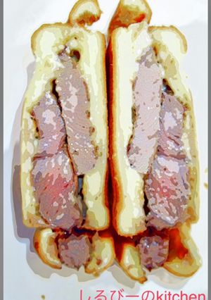 ハンバーグ職人の家事問屋のステーキサンド-レシピのメイン写真