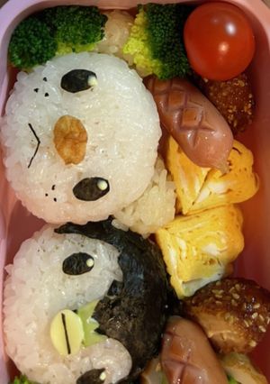 簡単！ポッチャマ・ミジュマルキャラ弁-レシピのメイン写真
