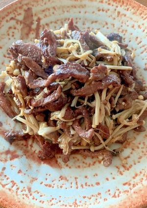 鹿肉とえのきの炒め-レシピのメイン写真