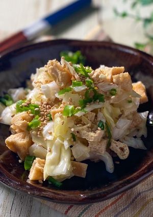 キャベツと甘辛薄揚げの 和風コールスロー-レシピのメイン写真