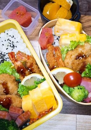 息子と娘のお弁当　R4.1.7-レシピのメイン写真
