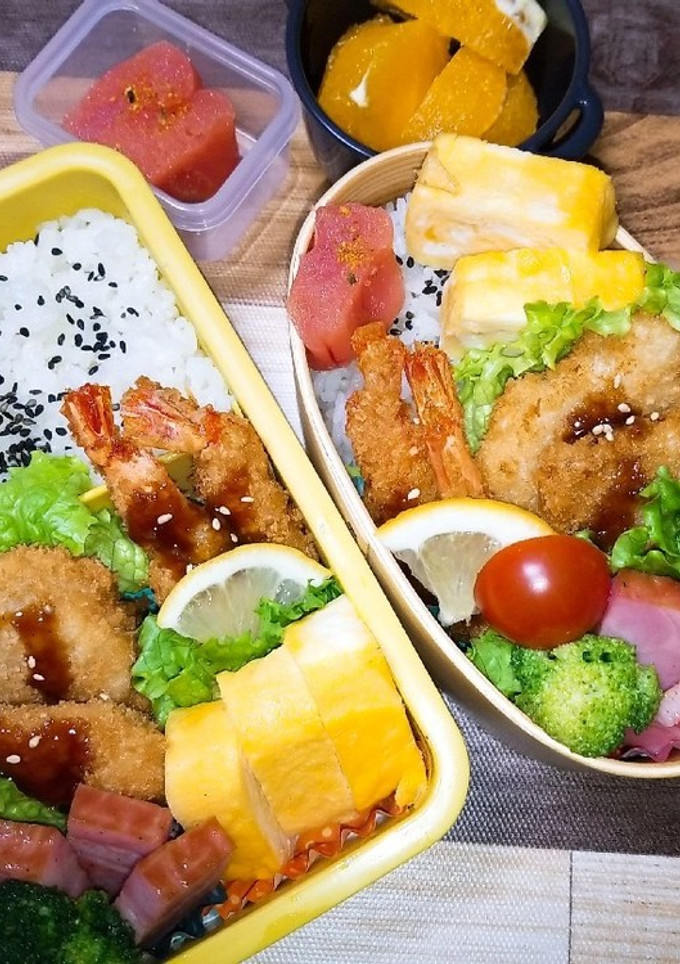 息子と娘のお弁当　R4.1.7-レシピのメイン写真