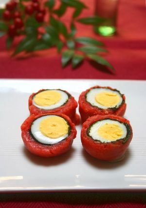 スモークサーモンde竜眼卵風【おせち】-レシピのメイン写真
