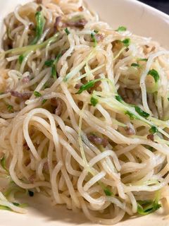 豆苗の姜葱醬塩焼きそば-レシピのメイン写真