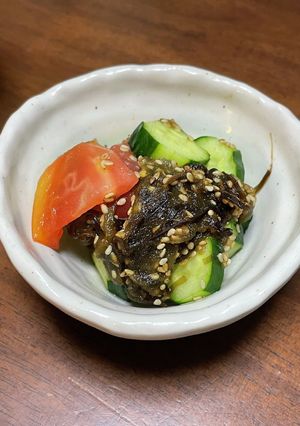 トマトとキュウリの塩とろろ和え-レシピのメイン写真