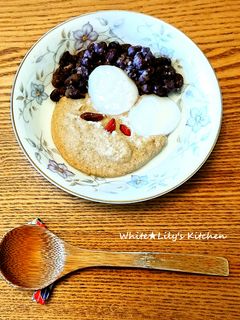 寒い日に温デザート✨白玉の白胡麻ぜんざい-レシピのメイン写真