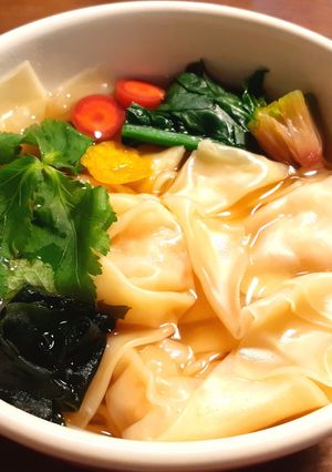 2種類のワンタンうどん　発酵玉葱-レシピのメイン写真